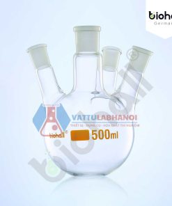 BÌNH CẦU ĐÁY TRÒN 4 CỔ NHÁM, HÃNG BIOHALL-GERMANY