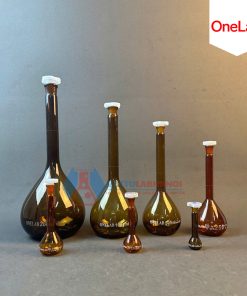 BÌNH ĐỊNH MỨC THỦY TINH NÂU - NÚT NHỰA, HÃNG ONELAB