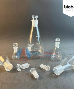 BÌNH TAM GIÁC CÓ NÚT THỦY TINH - MIỆNG NHÁM, HÃNG BIOHALL-GERMANY