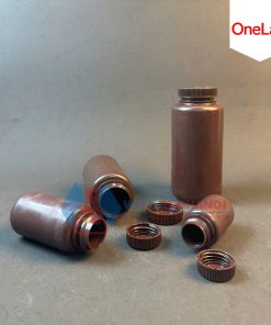 CHAI NHỰA (LỌ NHỰA) ĐỰNG MẪU, LƯU MẪU MÀU NÂU, NHỰA HDPE MIỆNG RỘNG, HÃNG ONELAB