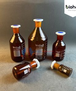 CHAI THỦY TINH NÂU - NÚT MÀI - MIỆNG RỘNG, HÃNG BIOHALL-GERMANY