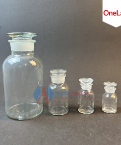 CHAI THỦY TINH TRẮNG NÚT MÀI MIỆNG RỘNG, HÃNG ONELAB