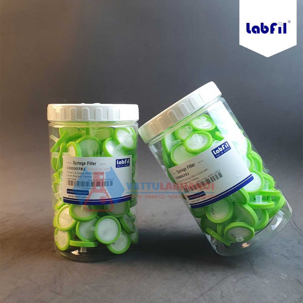 ĐẦU LỌC CA SYRINGE FILTER ĐƯỜNG KÍNH 25MM LỖ LỌC 0.22UM - C0000782