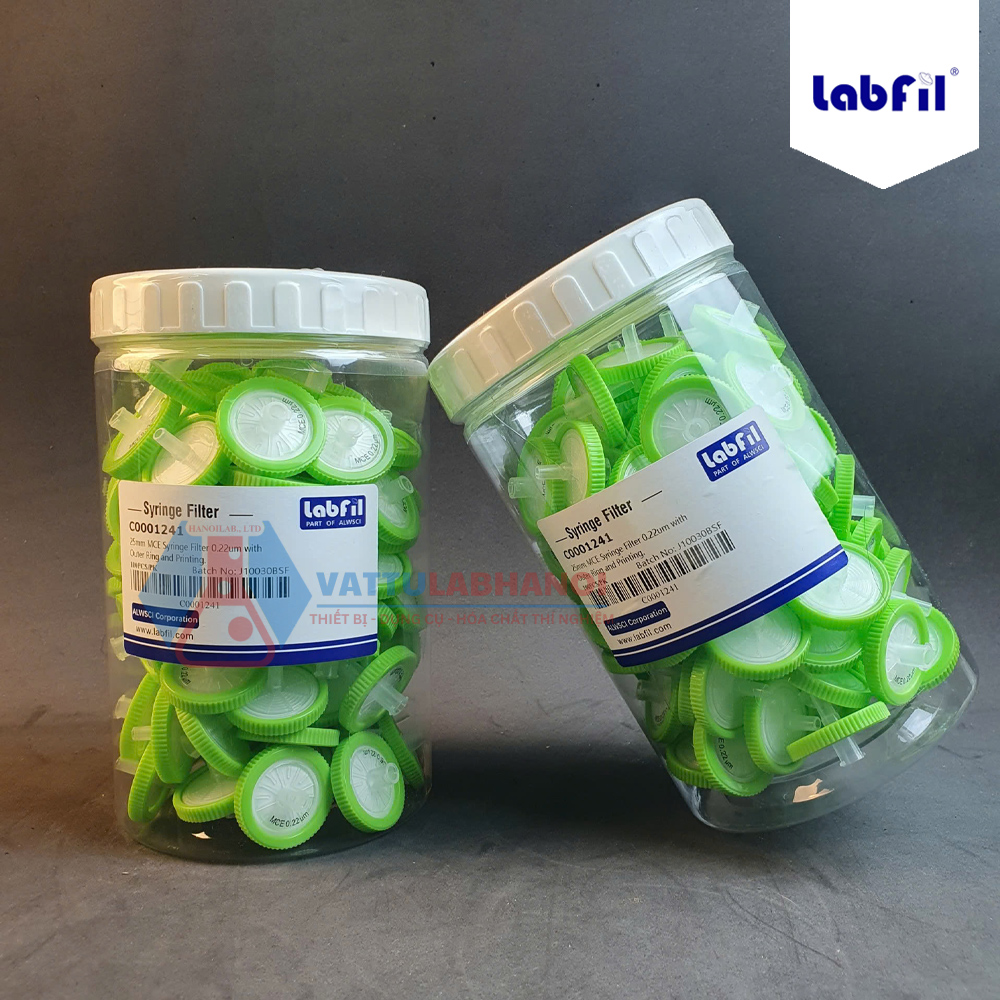 ĐẦU LỌC MCE SYRINGE FILTER ĐƯỜNG KÍNH 25MM LỖ LỌC 0.22UM - C0001241