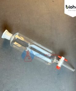 PHỄU CHIẾT (BÌNH LẮNG GẠN) HÌNH TRỤ - KHÓA NHỰA PTFE, HÃNG BIOHALL-GERMANY